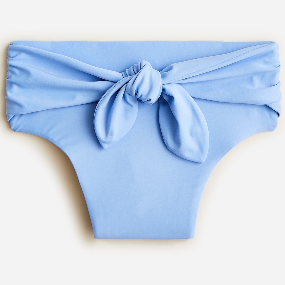 High-cut tie-waist bikini bottom